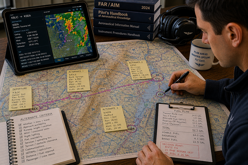 Choosing Alternate Airports Strategically Before Flight