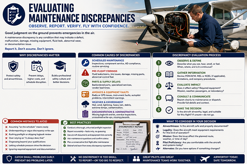 Evaluating Maintenance Discrepancies Before Flight