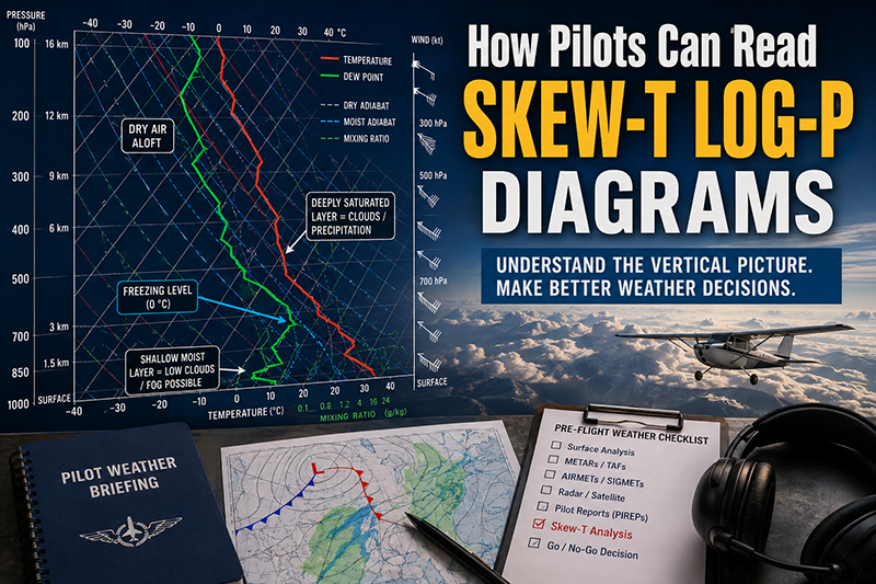 Skew-T Log-P Diagrams for Pilots: Stability and Icing