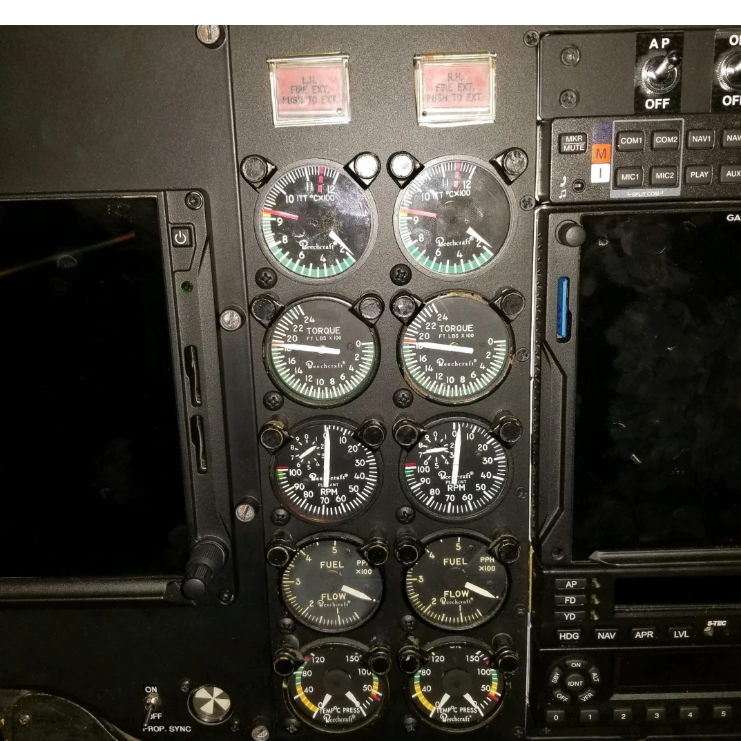 Powerplant instrumentation—fixed-shaft turboprop engine.