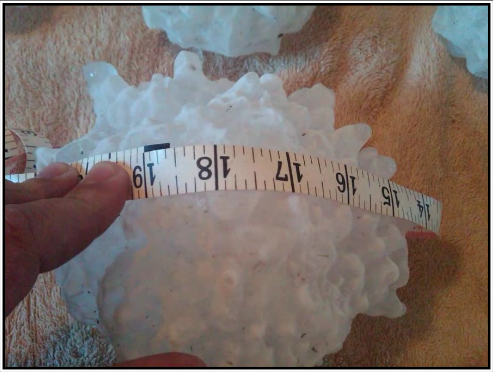 Figure 14-6. Vivian, South Dakota, Record Hailstone