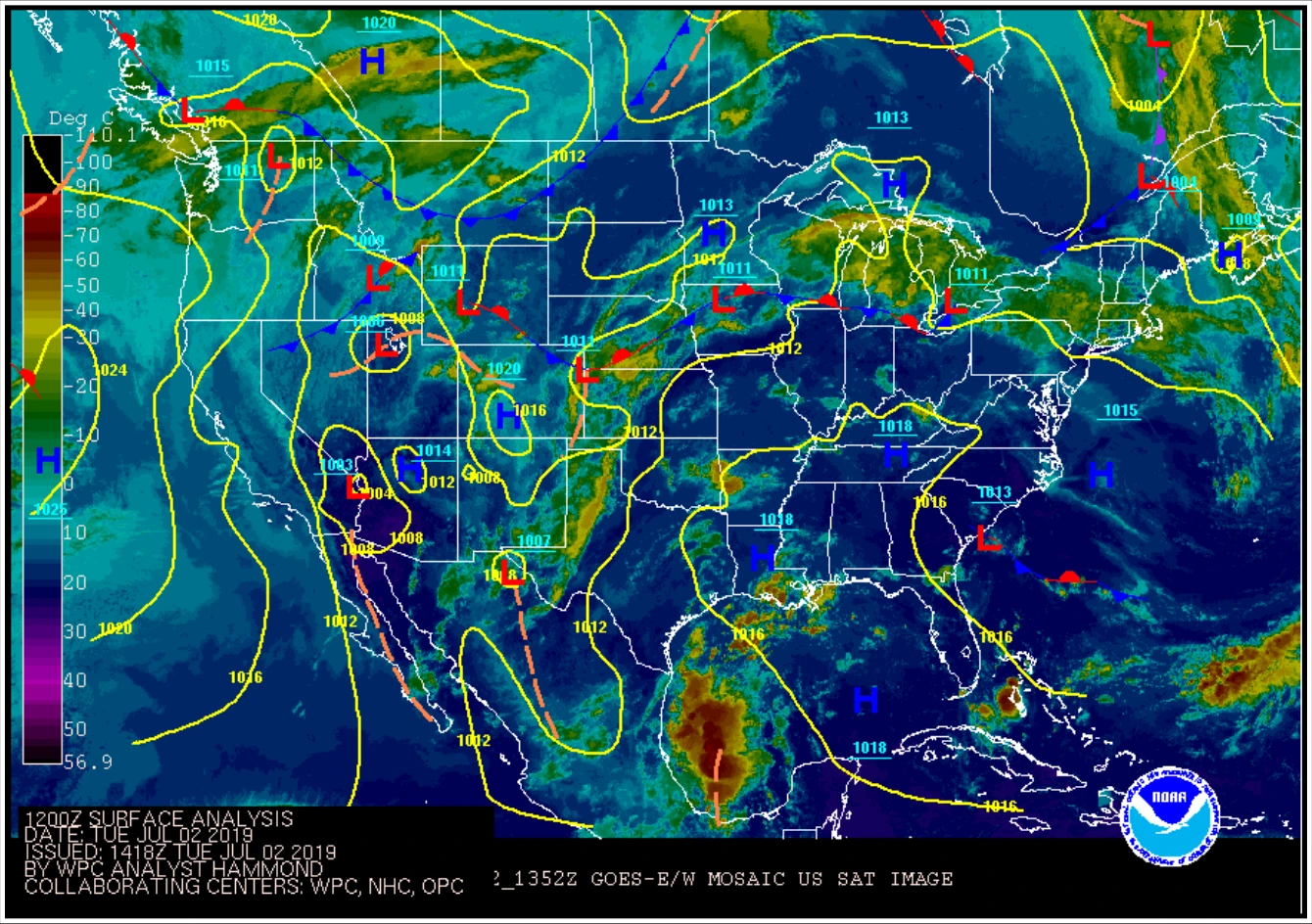 Figure 25-9. Surface Analysis with Satellite Composite Example
