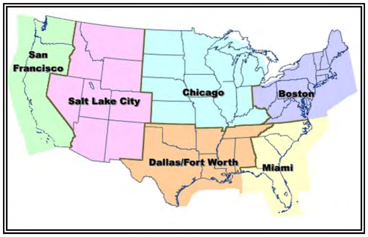 Figure 26-1. AWC SIGMET Areas of Responsibility—CONUS