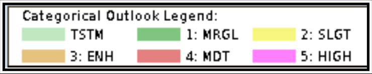 Figure 27-29. Categorical Outlook Legend for Days 1-3 Convective Outlook Graphic Example