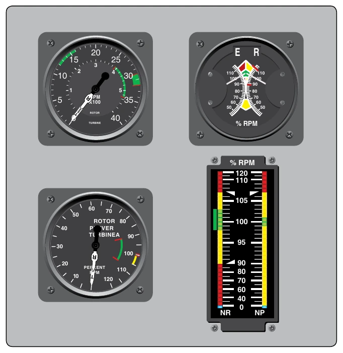 Figure 4-18. Various types of dual-needle tachometers.