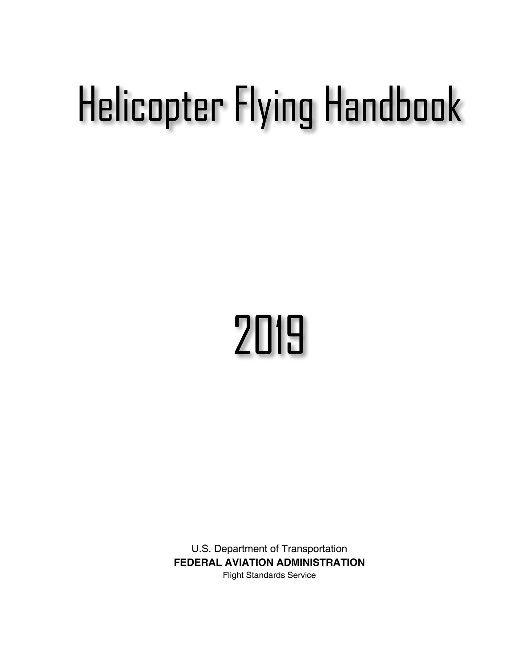 Title page of the Helicopter Flying Handbook, FAA-H-8083-21B.
