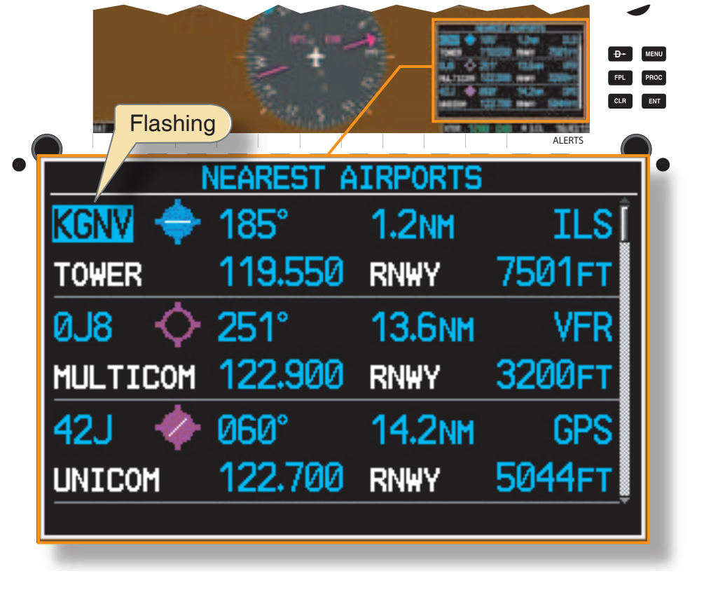 Figure 11-10. An enlargement of the box shown in the lower right of Figure 11-9. Note that KGNV would be flashing.