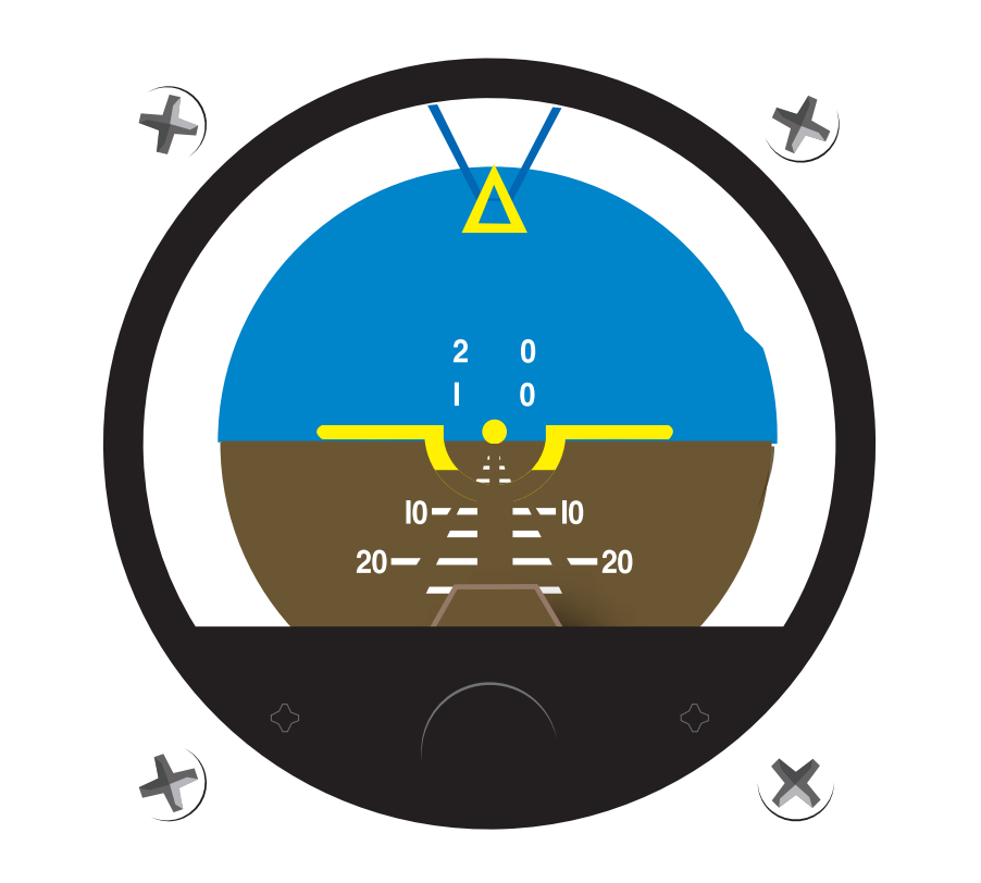 Figure 7-4. Pitch correction for level flight, one-half bar width.