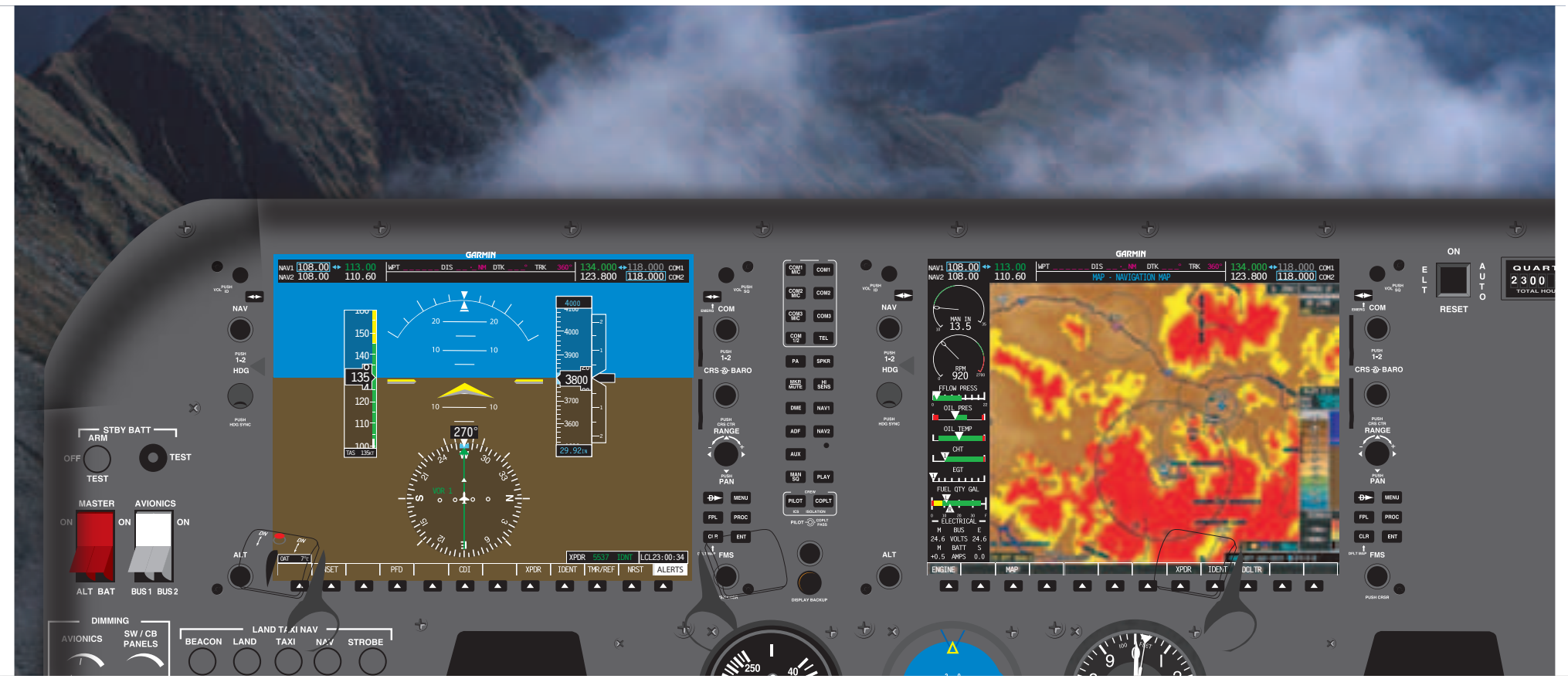Figure 7-48. Pitch attitude decreasing and airspeed increasing—indicates need to increase pitch.
