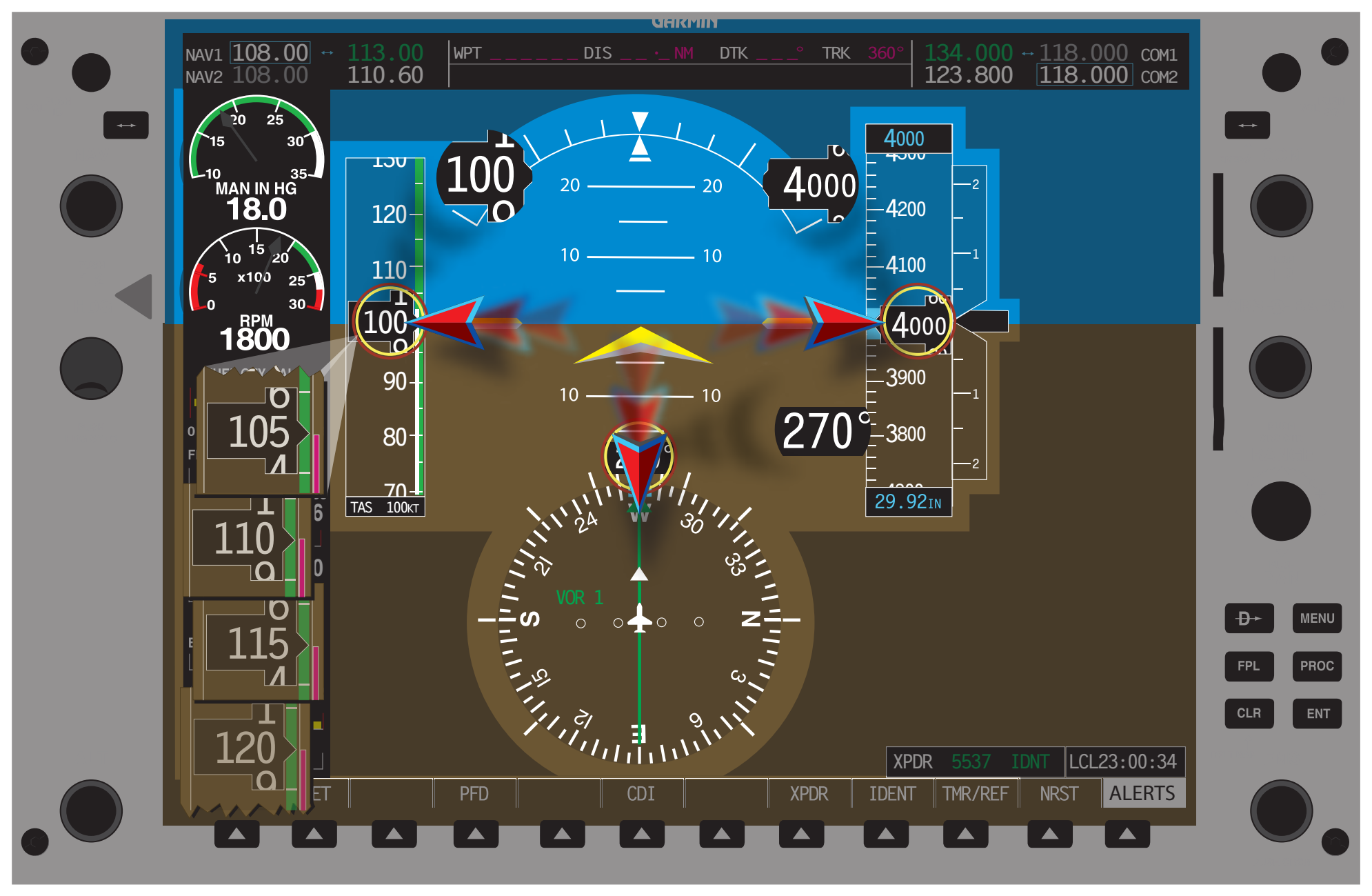 Figure 7-61. Insufficient cross-check. The problem is power and not nose-high. In this case, the pilot decreased pitch inappropriately.