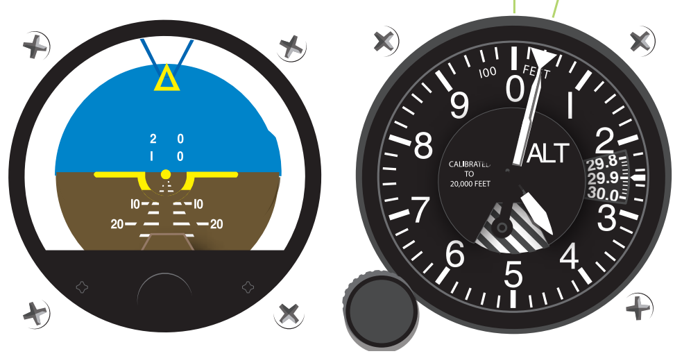 Figure 7-8. Pitch correction following altitude increase—lower nose to correct altitude error.