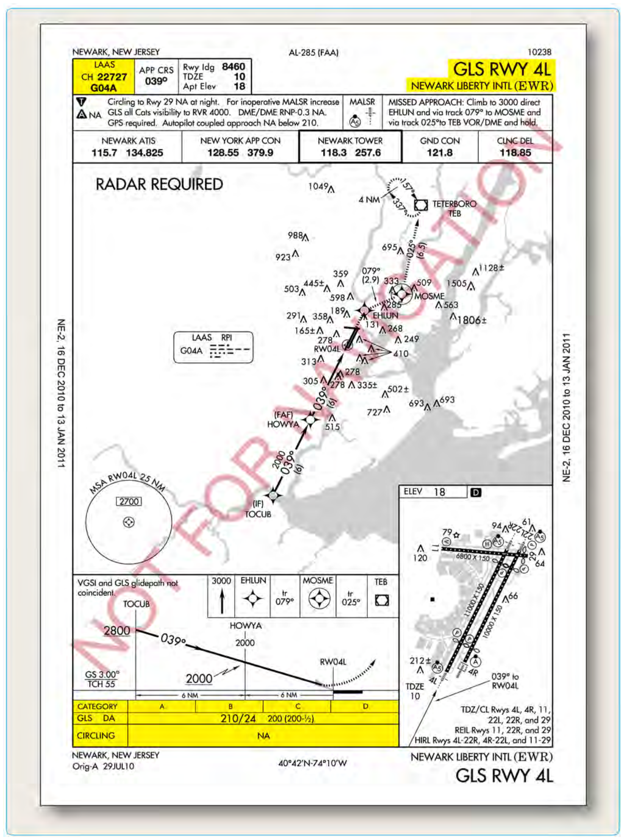 Figure 4-14. GLS approach at Newark, New Jersey.